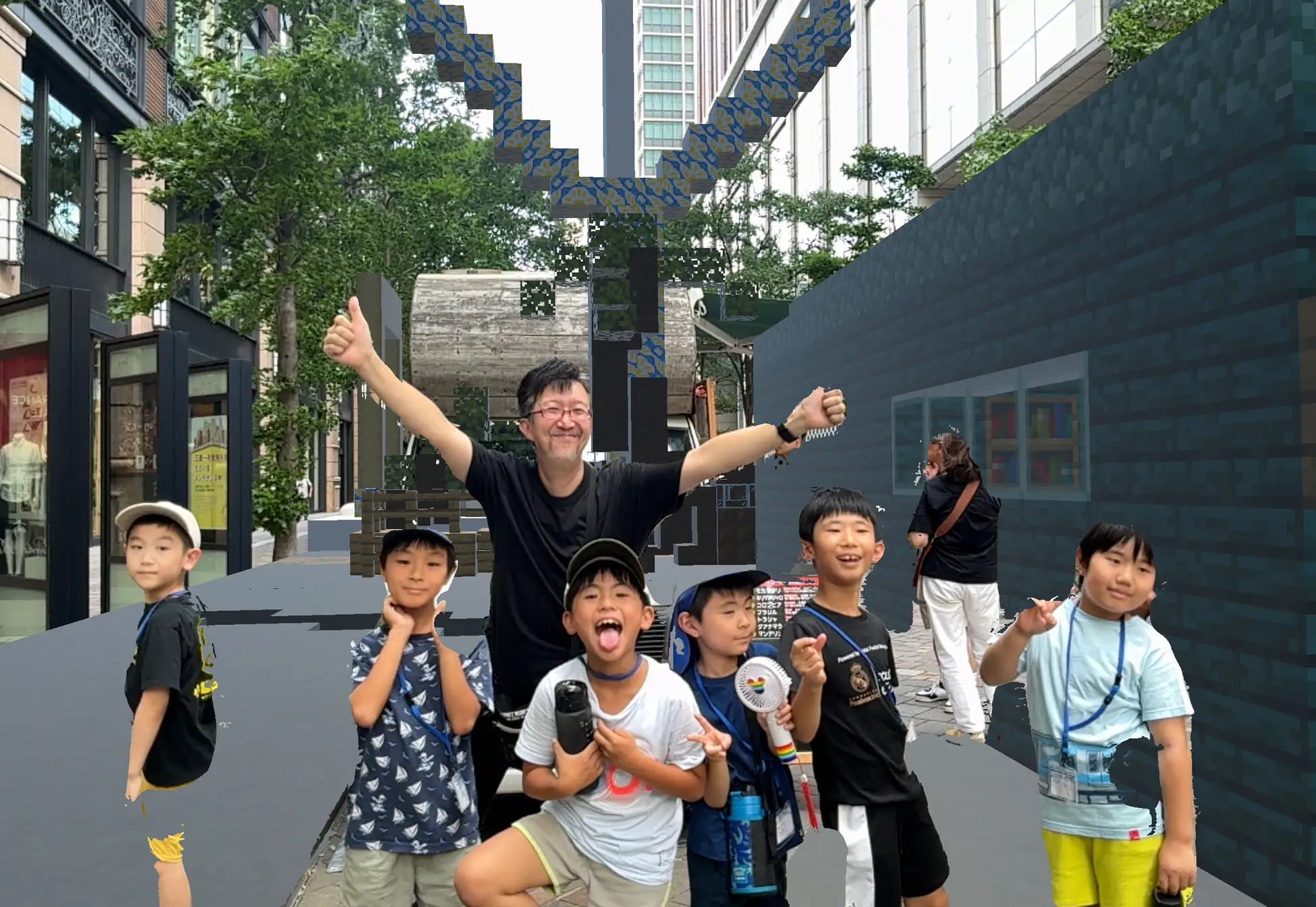 マイクラで描いた未来の丸の内をAR具現化